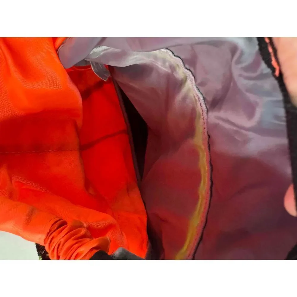Eastsport Orange Drawstring Backpack Front Zip‎ Pocket Mesh Pockets Unisex